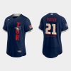 Stunning Toronto Blue Jays Custom 2021 MLB All Star Game Authentic Navy Jersey
