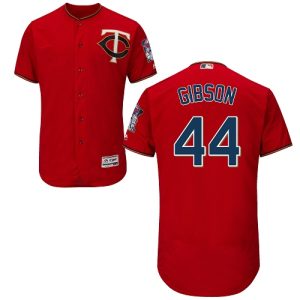 Stunning Twins #44 Kyle Gibson Red Flexbase Authentic Collection Stitched MLB Jersey