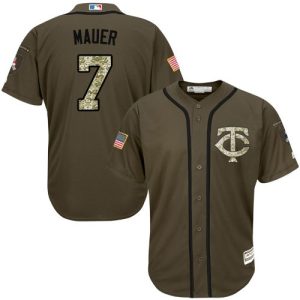 Stunning Twins #7 Joe Mauer Green Salute to Service Stitched Youth MLB Jersey Retailers boost your inventory Order now to meet customer demand