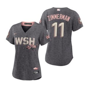 Stunning Washington Nationals #11 Ryan Zimmerman Women's Nike Gray 2022 City Connect Replica Jersey Limited stock Order now to show your love for your team