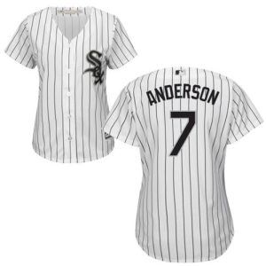 Stunning White Sox #7 Tim Anderson White(Black Strip) Home Women's Stitched MLB Jersey Be among the first buyers Order now to enjoy top notch quality