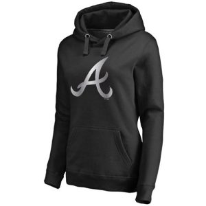 Stunning Women's Atlanta Braves Platinum Collection Pullover Hoodie Black For a short time available Grab yours quickly to own a team jersey