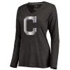 Stunning Women's Cleveland Guardians Platinum Collection Long Sleeve V Neck Tri Blend T Shirt Black Be among the first buyers Order now to enjoy top notch quality