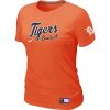 Stunning Women's Detroit Tigers Nike Short Sleeve Practice MLB T Shirt Orange