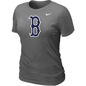 Stunning Women's MLB Boston Red Sox Heathered Nike Blended T Shirt Dark Grey