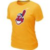 Stunning Women's MLB Cleveland Guardians Heathered Nike Blended T Shirt Yellow For a short time available Grab yours quickly to own a team jersey