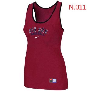 Stunning Women's Nike Boston Red Sox Tri Blend Racerback Stretch Tank Top Red