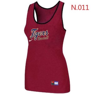 Stunning Women's Nike Detroit Tigers Tri Blend Racerback Stretch Tank Top Red