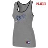 Stunning Women's Nike Kansas City Royals Tri Blend Racerback Stretch Tank Top Light Grey
