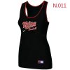 Stunning Women's Nike Minnesota Twins Tri Blend Racerback Stretch Tank Top Black