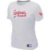 Stunning Women's St.Louis Cardinals Nike Short Sleeve Practice MLB T Shirt White
