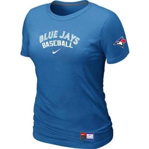 Stunning Women's Toronto Blue Jays Nike Short Sleeve Practice MLB T Shirt Indigo Blue