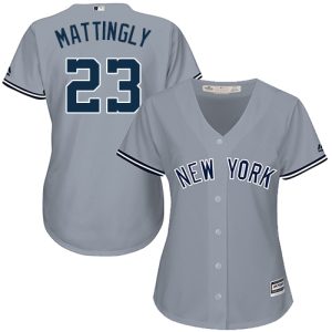 Stunning Yankees #23 Don Mattingly Grey Road Women's Stitched MLB Jersey With high demand Don't miss out Order now to wear your team colors