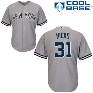 Stunning Yankees #31 Aaron Hicks Grey Cool Base Stitched Youth MLB Jersey Retailers boost your inventory Order now to meet customer demand
