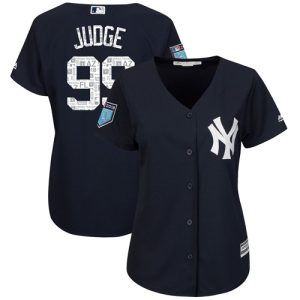 Stunning Yankees #99 Aaron Judge Navy Blue 2018 Spring Training Cool Base Women's Stitched MLB Jersey Sports fans this is your chance Order soon to be part of the action