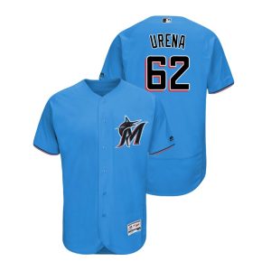 Stunning marlins #62 Jose Urena Blue Alternate 2019 Authentic Collection Flex Base Stitched MLB Jersey