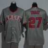 Superb Angels #27 Mike Trout Grey Cool Base Stitched Youth MLB Jersey For a short time available Grab yours quickly to own a team jersey