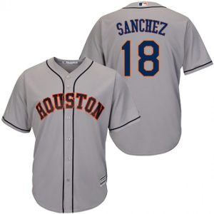 Superb Astros #18 Aaron Sanchez Grey New Cool Base Stitched MLB Jersey