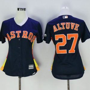Superb Astros #27 Jose Altuve Navy Blue Alternate Women's Stitched MLB Jersey Sports enthusiasts seize this opportunity Order now to feel the game excitement
