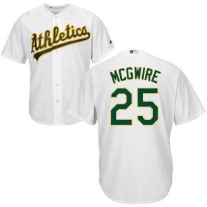 Superb Athletics #25 Mark McGwire White Cool Base Stitched Youth MLB Jersey Act fast Only a few left Secure yours today