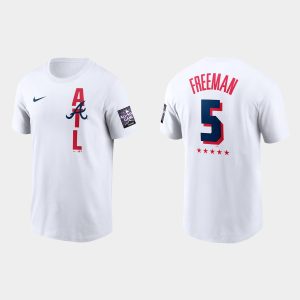Superb Atlanta Braves #5 Freddie Freeman Men's 2021 MLB All Star Game Wordmark White T Shirt Hurry Exclusive offer Place your order immediately for a great jersey