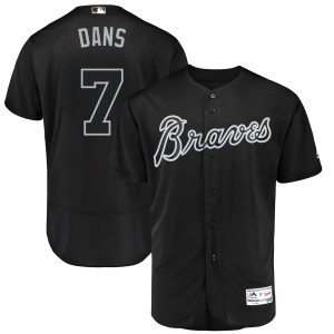 Superb Atlanta Braves #7 Dansby Swanson Dans Majestic 2019 Players' Weekend Flex Base Authentic Player Jersey Black