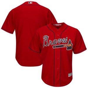 Superb Atlanta Braves Majestic 2019 Alternate Official Cool Base Team Jersey Scarlet