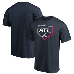 Superb Atlanta Braves Majestic 2019 Postseason Dugout Authentic T Shirt Navy