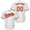 Superb Baltimore Orioles Majestic Cool Base Custom Jersey White