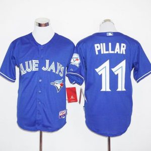 Superb Blue Jays #11 Kevin Pillar Blue Cool Base Stitched MLB Jersey