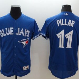 Superb Blue Jays #11 Kevin Pillar Blue Flexbase Authentic Collection Stitched MLB Jersey