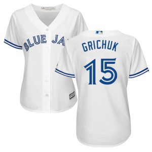 Superb Blue Jays #15 Randal Grichuk White Home Women's Stitched MLB Jersey Sports fans this is your chance Order soon to be part of the action