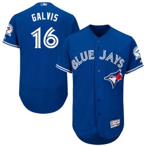 Superb Blue Jays #16 Freddy Galvis Blue Flexbase Authentic Collection Stitched MLB Jersey