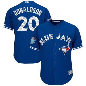 Superb Blue Jays #20 Josh Donaldson Blue 2018 Spring Training Cool Base Stitched MLB Jersey
