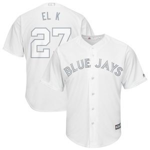 Superb Blue Jays #27 Vladimir Guerrero Jr. White El K Players Weekend Cool Base Stitched MLB Jersey
