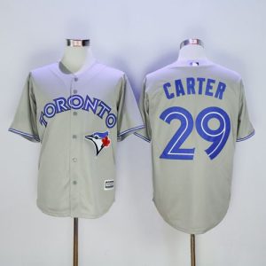 Superb Blue Jays #29 Joe Carter Grey New Cool Base Stitched MLB Jersey