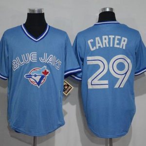 Superb Blue Jays #29 Joe Carter Light Blue Cooperstown Throwback Stitched MLB Jersey