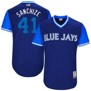 Superb Blue Jays #41 Aaron Sanchez Navy Sanchize Players Weekend Authentic Stitched MLB Jersey