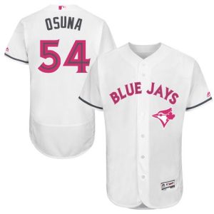 Superb Blue Jays #54 Roberto Osuna White Flexbase Authentic Collection Mother's Day Stitched MLB Jersey