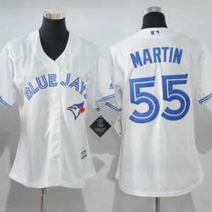 Superb Blue Jays #55 Russell Martin White Women's Home Stitched MLB Jersey Sports fans this is your chance Order soon to be part of the action