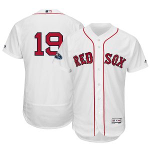 Superb Boston Red Sox #19 Jackie Bradley Jr. Majestic 2018 Postseason Home Authentic Flex Base Player Jersey White