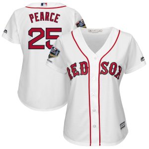 Superb Boston Red Sox #25 Steve Pearce Majestic Women's 2018 World Series Champions Home Cool Base Player Jersey White Be among the first buyers Order now to enjoy top notch quality