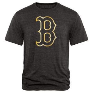 Superb Boston Red Sox Fanatics Apparel Gold Collection Tri Blend T Shirt Black
