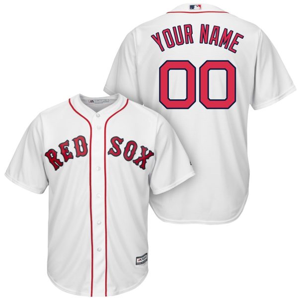 Superb Boston Red Sox Majestic Cool Base Custom Jersey White