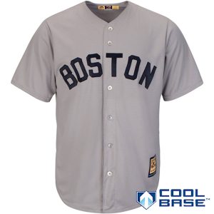 Superb Boston Red Sox Majestic Cooperstown Cool Base Team Jersey Gray