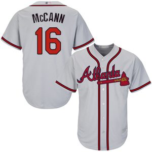 Superb Braves #16 Brian McCann Grey Cool Base Stitched Youth MLB Jersey Sports fans this is your chance Order soon to be part of the action
