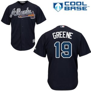 Superb Braves #19 Shane Greene Blue New Cool Base Stitched MLB Jersey