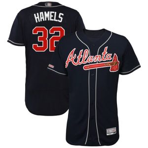 Superb Braves #32 Cole Hamels Navy Blue Flexbase Authentic Collection Stitched MLB Jersey