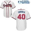 Superb Braves #40 Mike Soroka White New Cool Base Stitched MLB Jersey