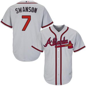 Superb Braves #7 Dansby Swanson Grey Cool Base Stitched Youth MLB Jersey Hurry Exclusive offer Place your order immediately for a great jersey